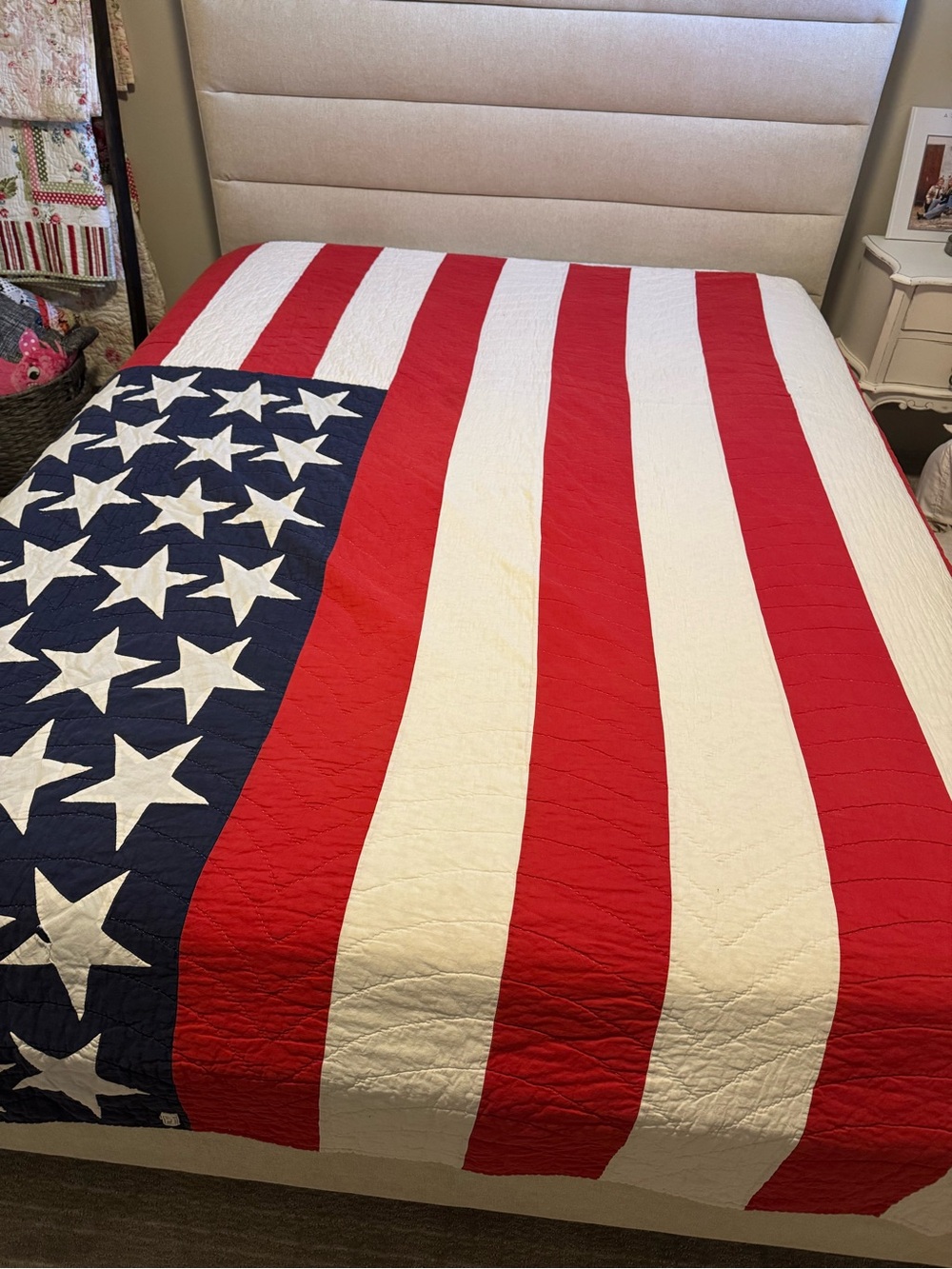 Vintage Ralph Lauren American Flag quilt